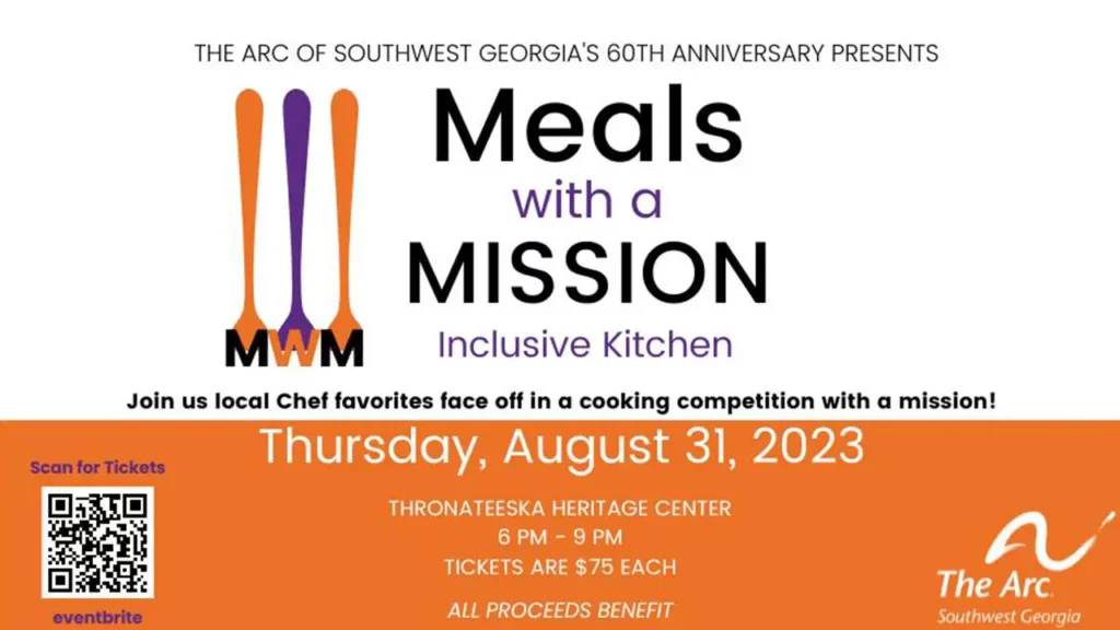 Banner for Meals With A Mission benefiting The Arc Southwest Georgia
